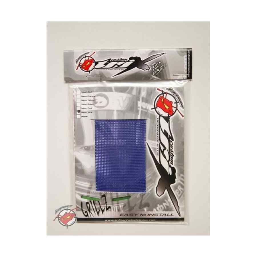 Grillz ventilatierooster voor kart- en autosporthelm kleur neon blauw