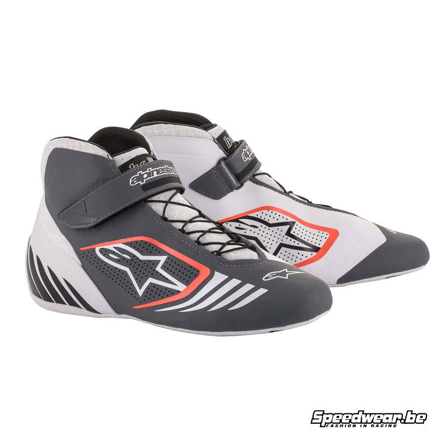Alpinestars Kartsport schoen Tech 1 KX - Wit Grijs Fluo rood