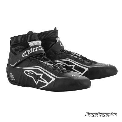 Alpinestars Tech 1Z V2 schoen voor autoracing - Zwart Wit Zilver