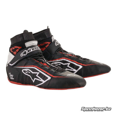 Alpinestars Tech 1Z V2 Autorace schoen - Zwart Wit Rood