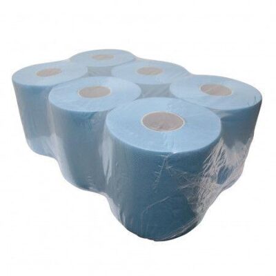 Blauw schoonmaakpapier Midi - 6 stuks