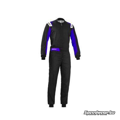 Sparco ROOKIE overall karting zwart blauw budgetvriendelijk