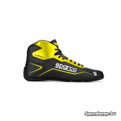 Sparco Kartschoen Pole Zwart Fluorescent Geel