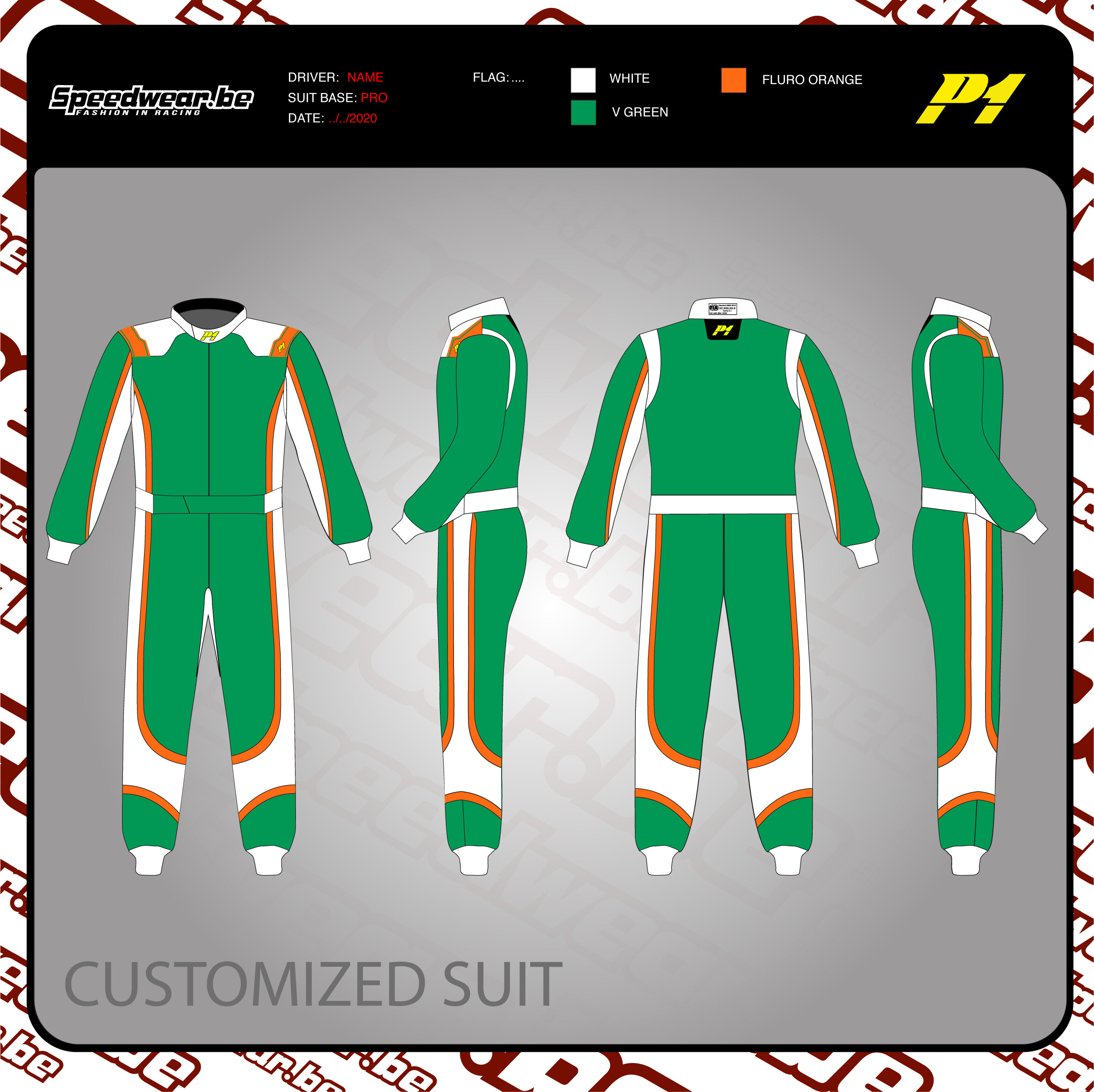 P1 FIA Race overall - Volledig op maat PATROON PRO 4