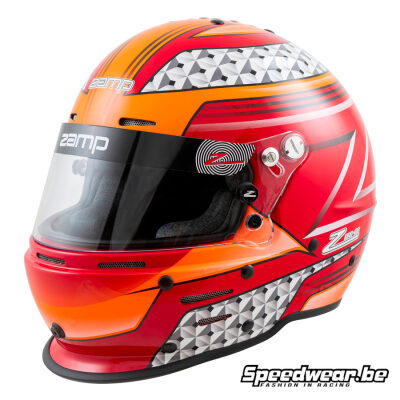 Zamp helm voor autosport RZ 62 Rood/Oranje