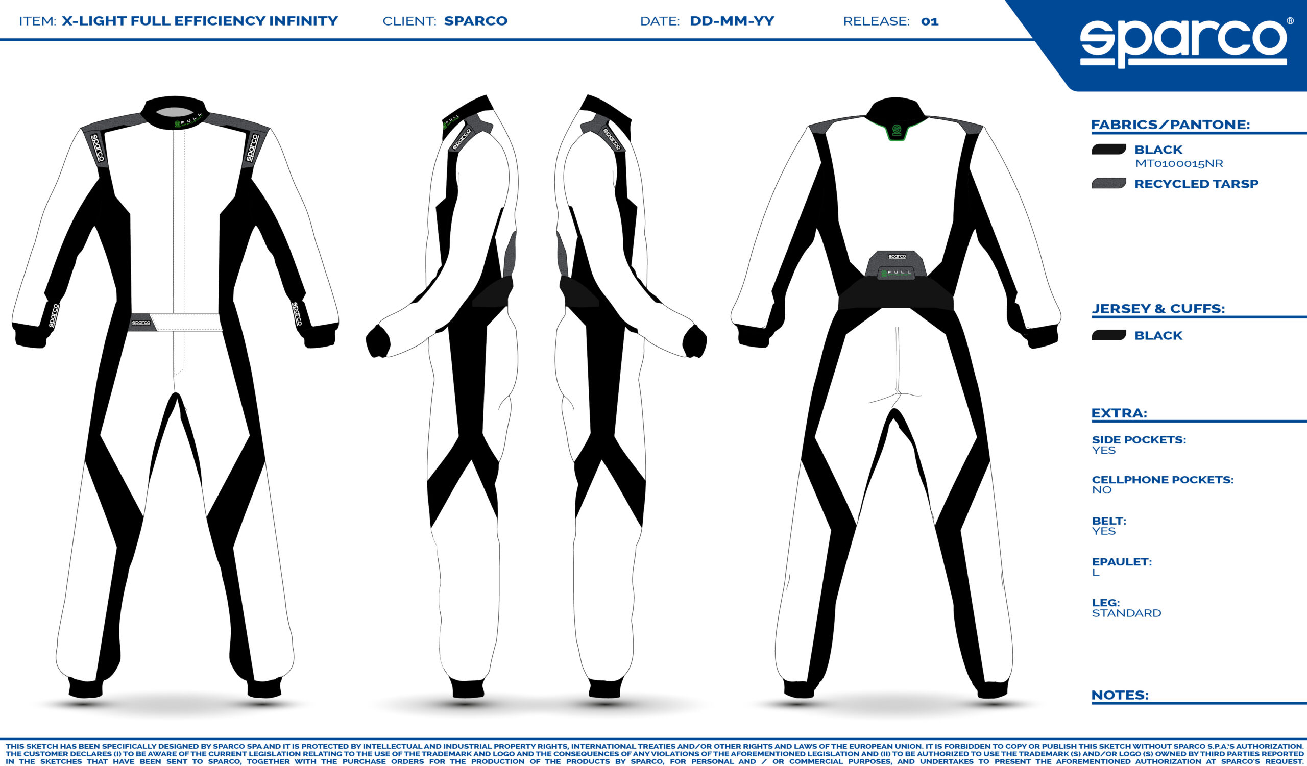 Sparco X-Light FIA Overall