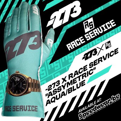 Minus 273 Gloves RACE SERVICE AQUA Green Asymmetric