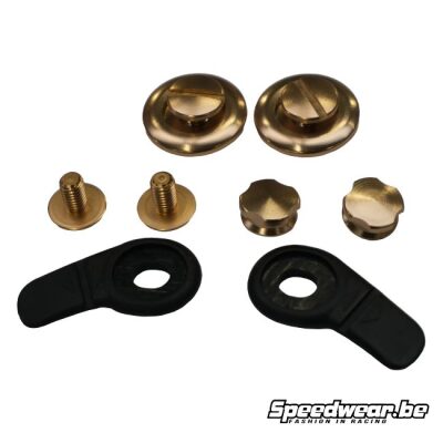 Screw kit voor Arai karting en autosporthelm GOUD